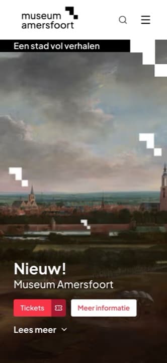 Mobiele website van Museum Amersfoort