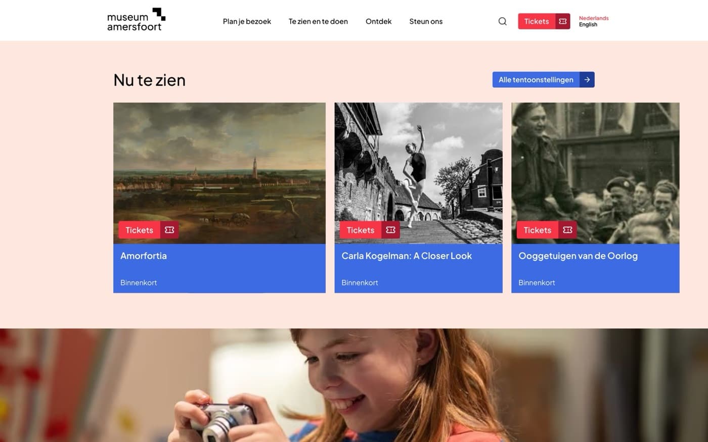 Sectie uit de website van Museum Amersfoort