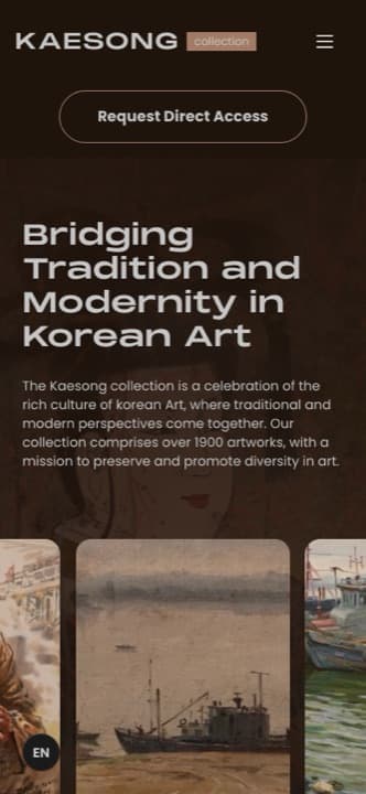 Mobiele website van Kaesong collection