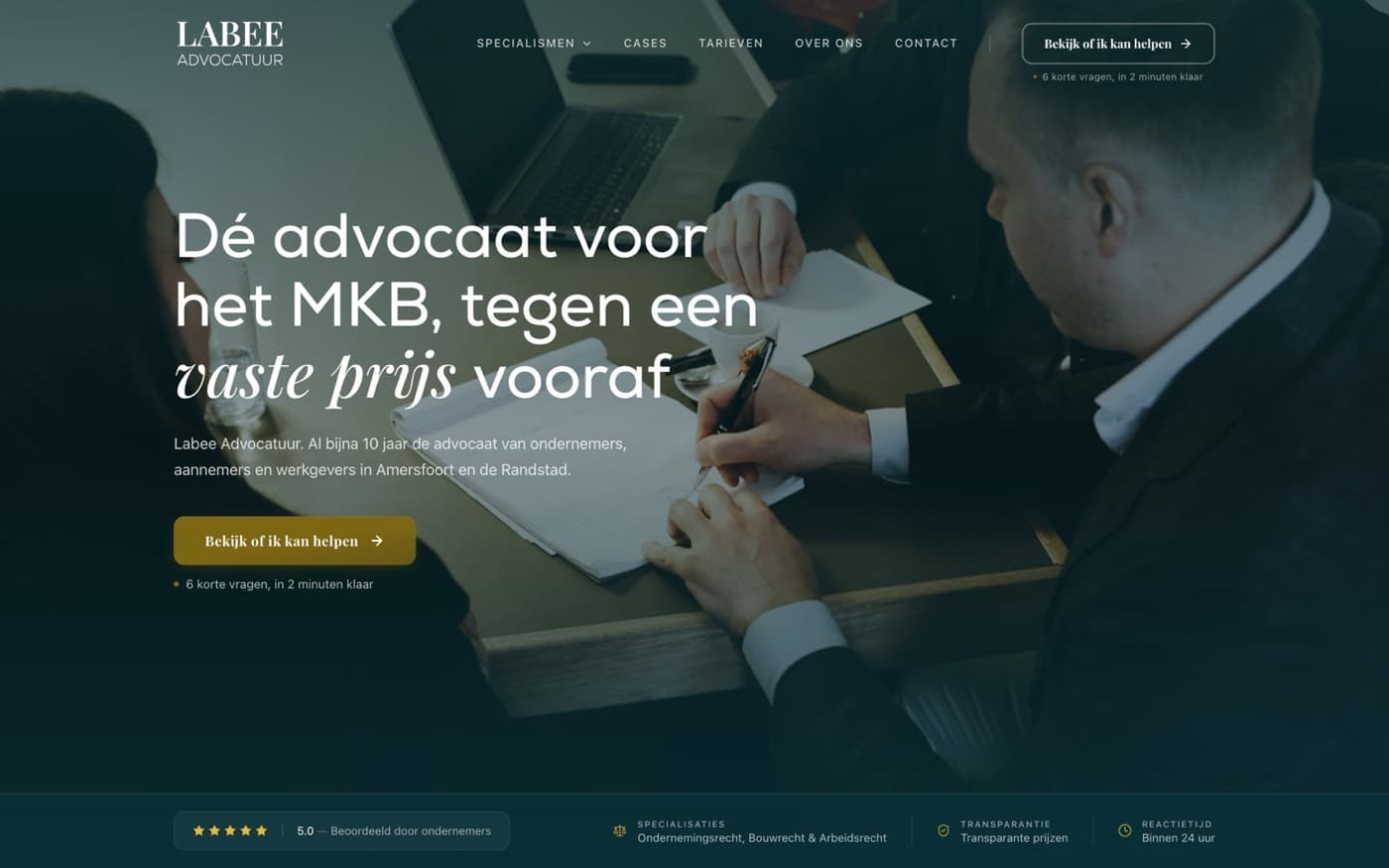 Website van Labee Advocatuur