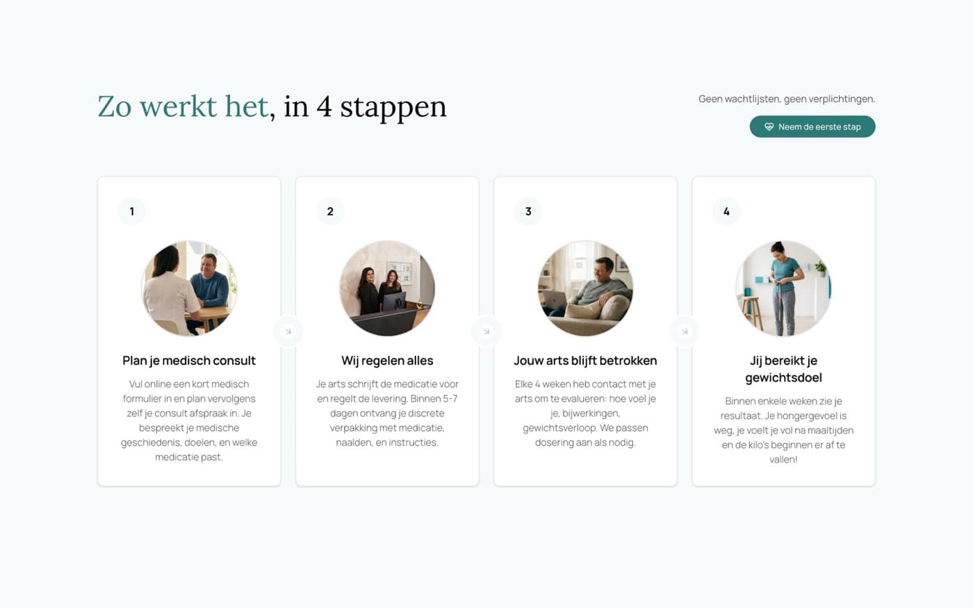 Sectie uit de website van Qlinic